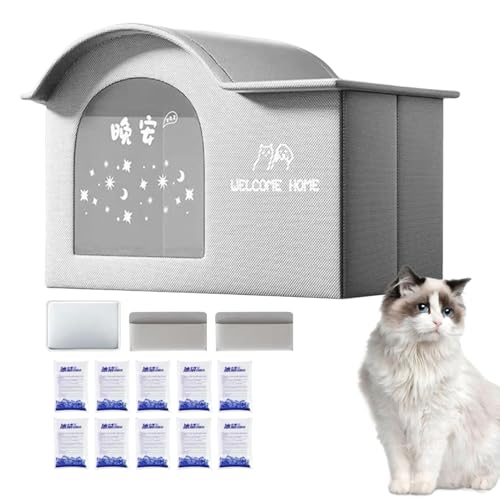 Hlagmix Haus Zur Kühlung Für Katzen - Hütte Für Welpen,Isoliertes Faltbares Tragbares Kühles Tierhaus Als Unterkunft Für Hunde Welpen Und Andere Haustiere Für Die Nutzung In Innenräumen Und Im Hlagmix Haus Zur Kühlung Für Katzen - Hütte Für Welpen,Isoliertes Faltbares Tragbares Kühles Tierhaus Als Unterkunft Für Hunde Welpen Und Andere Haustiere Für Die Nutzung In Innenräumen Und Im von Hlagmix