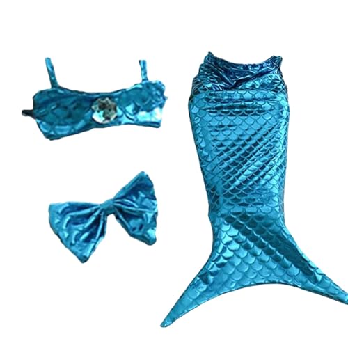 Hlagmix Hunde-Meerjungfrau-Kostüm, Meerjungfrauenschwanz für Katzen - Halloween-Kostüme Meerjungfrauenschwanz-Kleidung - Cat Fishtail Dress-Up, bequemes und weiches Hunde-Outfit, lustige von Hlagmix