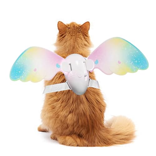 Hlagmix Hunde-Schmetterlingsflügel, festliches Kostümzubehör für kleine Haustiere, verstellbar, elektrischer Schmetterlingsflügel, Katzenkostüm, Zubehör für Bühnenauftritte, Hochzeit, Foto, Halloween von Hlagmix