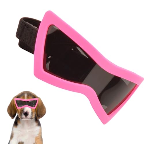Hlagmix Hundebrille – Winddichte Sonnenbrille für Hunde, UV-Schutz, Welpenbrille mit verstellbarem Riemen, für Strandausflüge, Wandern, Abenteuer, Sommerausflüge, Spaziergänge mit der Katze von Hlagmix