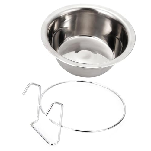 Hlagmix Hundewassernapf für - Edelstahlkäfig, auslaufsicherer Wasserspender | Tragbarer Futterspender für Hunde für Zuhause, Zwinger, Futtertränke für Käfige Hlagmix Hundewassernapf für - Edelstahlkäfig, auslaufsicherer Wasserspender | Tragbarer Futterspender für Hunde für Zuhause, Zwinger, Futtertränke für Käfige von Hlagmix