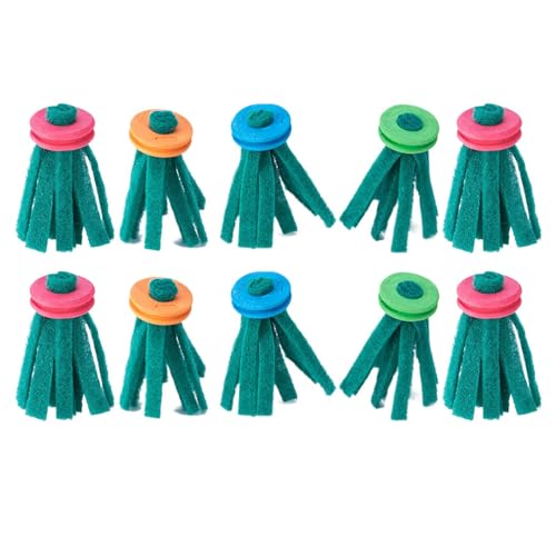 Hlagmix Laichwischer für Aquarien, sichere Fischzucht, Schieferzuchtmopp, wiederverwendbares, schwimmendes Werkzeug-Set mit Schaumstoffring für Wasserbecken, Amphibien, Regenbogenfische von Hlagmix