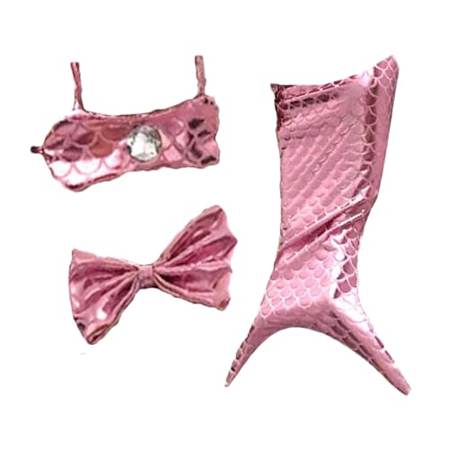 Hlagmix Meerjungfrau-Katzenkostüm,Katzen-Meerjungfrauenschwanz - Meerjungfrauenschwanz-Kleidung, Pailletten-Meerjungfrauenkleid,Halloween-Kostüme, einzigartiges Hunde-Outfit, Bequeme von Hlagmix