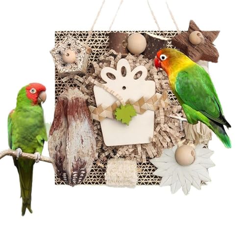 Hlagmix Vogel Kauspielzeug - Holz Und Pappe Kauspielzeug Für Vögel - Käfig Zubehör Zum Mit Hängematte Fensterplatz Spielbereich Für Innnenbereich Hlagmix Vogel Kauspielzeug - Holz Und Pappe Kauspielzeug Für Vögel - Käfig Zubehör Zum Mit Hängematte Fensterplatz Spielbereich Für Innnenbereich von Hlagmix