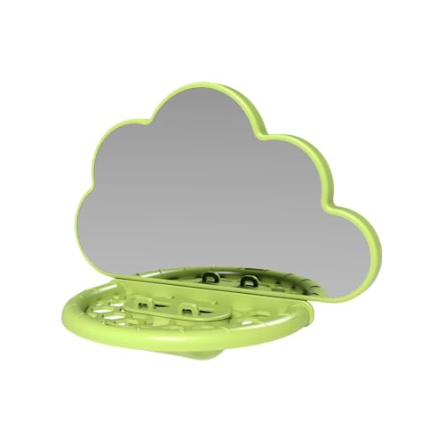 Hlagmix Vogelkäfig-Barsch, Sittich-Spielzeug, Spiegel - Vogelbarschständer Nymphensittichspiegel | Sitzstange für Papageien, Nymphensittiche, Vogelspiegel mit Futternapf für Sittiche, Nymphensittiche, von Hlagmix