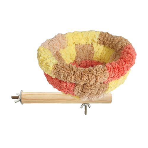 Hlagmix Vogelnest | Flanell-Sittich-Vogelnest, Sitzstange, kleine Sitzstange, Nymphensittichkäfig-Zubehör, warmes Bett für Kanarienvögel, Aras, Lovebird Finken von Hlagmix