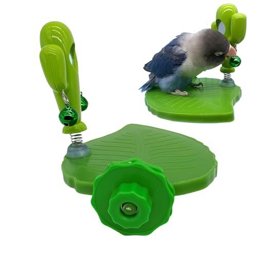 Hlagmix Vogelspielplatz – Kaktusblätter Übungsständer – Käfigzubehör Anreicherung Spielzeug Übungsstange für Lovebird Conure Canarie von Hlagmix
