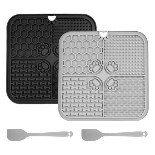 Hlennotor Hunde Lick Matte 2pcs, f¨¹r die Katze Licking -Matte, 20 X 20 cm, Saugnapf -Tasse -F¨¹tterungsmatte f¨¹r Butter, Joghurt - Hlennotor Hunde Lick Matte 2pcs, f¨¹r die Katze Licking -Matte, 20 X 20 cm, Saugnapf -Tasse -F¨¹tterungsmatte f¨¹r Butter, Joghurt - von Hlennotor