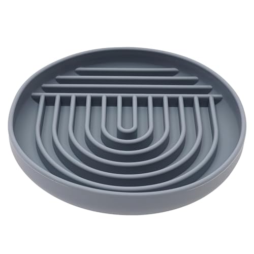 Hlennotor Lecknapf f¨¹r Hunde und Katzen, Langsamer f¨¹r Nass- oder Trockenfutter, Wasser, Joghurt, Erdnussbutter, Dunkelgrau von Hlennotor