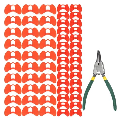 Hlennotor Pinless Peepers f¨¹r H¨¹hner, 61-Teilige Anti-Pick-Brille mit, H¨¹hner-Scheuklappen und Zangenwerkzeug von Hlennotor