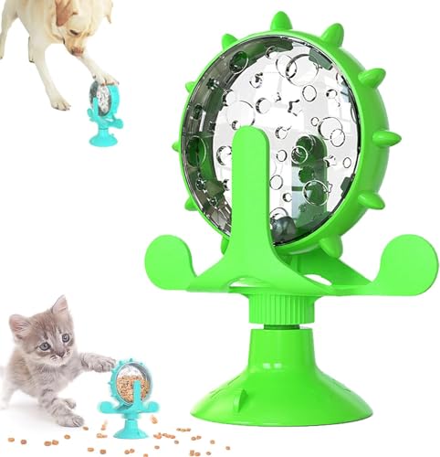 Hliloy Riesenrad Leckerli-Spielzeug, Katze Hund Puzzle Leaky Toys, Interaktives Katzenspielzeug Slow Feeder, Lustiges Katzenspielzeug Pet Treats Anreicherung Spielzeug, Katzenfutter Leckerlis Spender von Hliloy