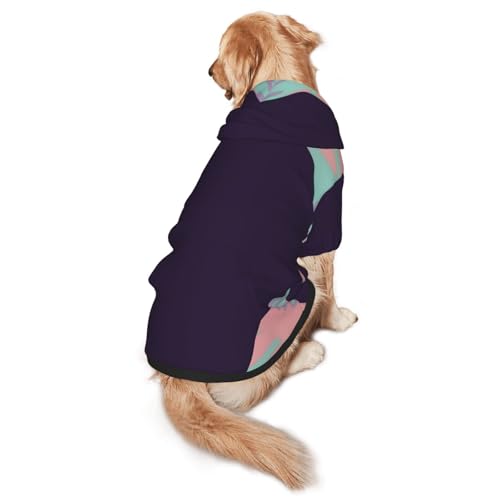 Black Sun Hunde-Kapuzenpullover für mittelgroße und große Hunde, weiche Polyester-Haustierkleidung, geeignet für alle Jahreszeiten von Hmbgfw