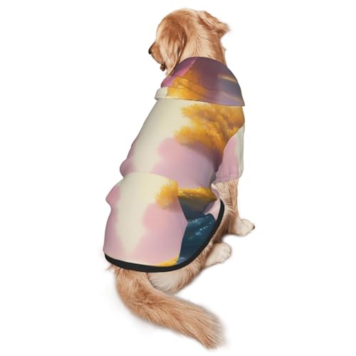 Dreamland Forest Hunde-Kapuzenpullover für mittelgroße und große Hunde, weiche Polyester-Haustierkleidung, geeignet für alle Jahreszeiten Dreamland Forest Hunde-Kapuzenpullover für mittelgroße und große Hunde, weiche Polyester-Haustierkleidung, geeignet für alle Jahreszeiten von Hmbgfw