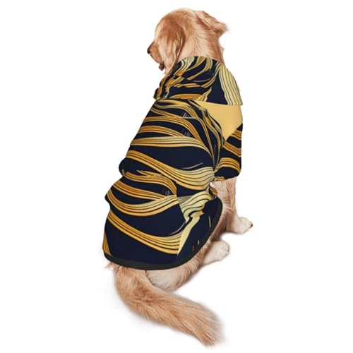 Golden Wave Hunde-Kapuzenpullover für mittelgroße und große Hunde – weiche Polyester-Haustierkleidung, geeignet für alle Jahreszeiten von Hmbgfw
