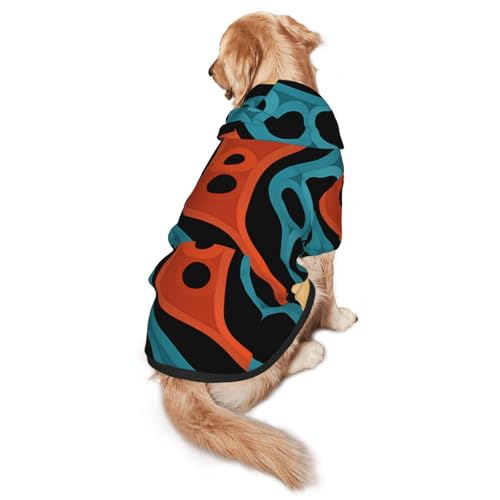 Hunde-Kapuzenpullover in lebendigen Cartoony-Farben, für mittelgroße und große Hunde, weiche Polyester-Haustierkleidung, geeignet für alle Jahreszeiten von Hmbgfw