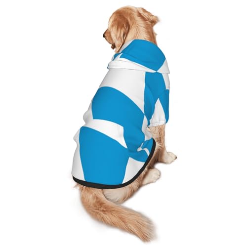 Hunde-Kapuzenpullover mit Flagge der bayerischen Raute für mittelgroße und große Hunde - weiche Polyester-Haustierkleidung, geeignet für alle Jahreszeiten Hunde-Kapuzenpullover mit Flagge der bayerischen Raute für mittelgroße und große Hunde - weiche Polyester-Haustierkleidung, geeignet für alle Jahreszeiten von Hmbgfw
