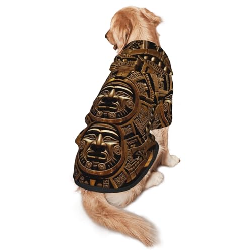 Hunde-Kapuzenpullover mit Kompass-Design für mittelgroße und große Hunde – weiche Polyester-Haustierkleidung, geeignet für alle Jahreszeiten von Hmbgfw
