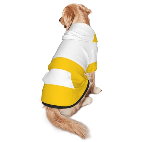 Hunde-Kapuzenpullover mit Schlesien-Flagge für mittelgroße und große Hunde – weiche Polyester-Haustierkleidung, geeignet für alle Jahreszeiten von Hmbgfw