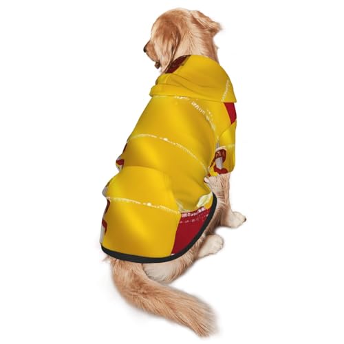 Hunde-Kapuzenpullover mit Spanien-Flagge für mittelgroße und große Hunde – weiche Polyester-Haustierkleidung, geeignet für alle Jahreszeiten Hunde-Kapuzenpullover mit Spanien-Flagge für mittelgroße und große Hunde – weiche Polyester-Haustierkleidung, geeignet für alle Jahreszeiten von Hmbgfw