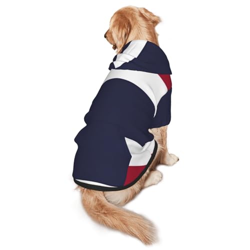 Hunde-Kapuzenpullover mit Thailand-Flagge für mittelgroße und große Hunde – weiche Polyester-Haustierkleidung, geeignet für alle Jahreszeiten von Hmbgfw