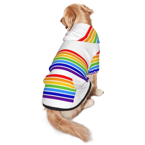 Hunde-Kapuzenpullover mit jüdischer Flagge, für mittelgroße und große Hunde, weiche Polyester-Haustierkleidung, geeignet für alle Jahreszeiten von Hmbgfw