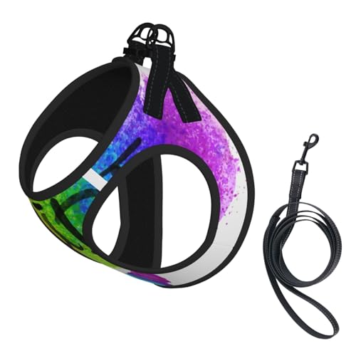 Buntes Aquarell Stil LGBT Gay Pride Regenbogen Herz, Haustiergeschirr, Verstellbares reflektierendes Hundegeschirr, Haustierleinenweste,S Buntes Aquarell Stil LGBT Gay Pride Regenbogen Herz, Haustiergeschirr, Verstellbares reflektierendes Hundegeschirr, Haustierleinenweste,S von Hnnkloy