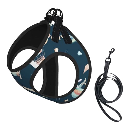 Hubschrauber und Ballons, Haustiergeschirr, Verstellbares reflektierendes Hundegeschirr, Haustierleinenweste,S Hubschrauber und Ballons, Haustiergeschirr, Verstellbares reflektierendes Hundegeschirr, Haustierleinenweste,S von Hnnkloy