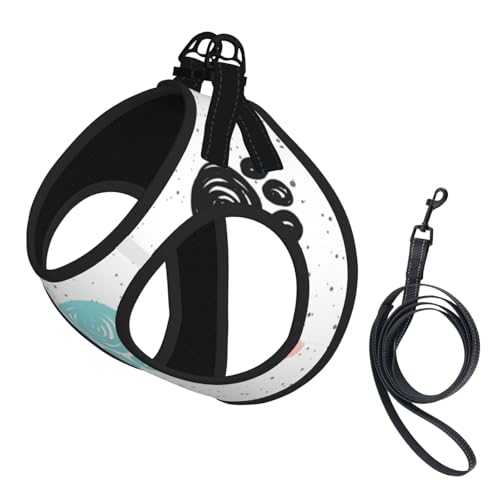 Hundepfotenabdruck, Haustiergeschirr, Verstellbares reflektierendes Hundegeschirr, Haustierleinenweste,S Hundepfotenabdruck, Haustiergeschirr, Verstellbares reflektierendes Hundegeschirr, Haustierleinenweste,S von Hnnkloy