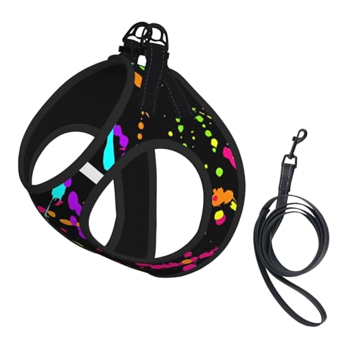 Im Dunkeln leuchtendes Splatter-Neon, Haustiergeschirr, Verstellbares reflektierendes Hundegeschirr, Haustierleinenweste,L Im Dunkeln leuchtendes Splatter-Neon, Haustiergeschirr, Verstellbares reflektierendes Hundegeschirr, Haustierleinenweste,L von Hnnkloy
