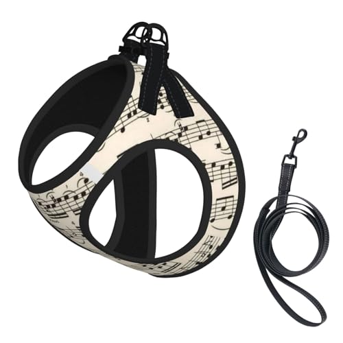 Noten, Haustiergeschirr, Verstellbares reflektierendes Hundegeschirr, Haustierleinenweste,S Noten, Haustiergeschirr, Verstellbares reflektierendes Hundegeschirr, Haustierleinenweste,S von Hnnkloy