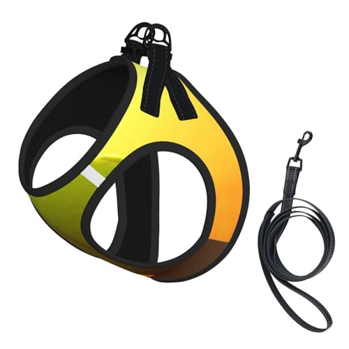 Tennisball-Druck, Haustiergeschirr, Verstellbares reflektierendes Hundegeschirr, Haustierleinenweste,S Tennisball-Druck, Haustiergeschirr, Verstellbares reflektierendes Hundegeschirr, Haustierleinenweste,S von Hnnkloy