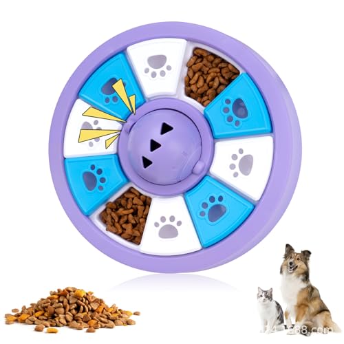 Hunde Puzzle Spielzeug Feeder, Hundespielzeug Intelligenz zur Geistigen Bereicherung des IQ Trainings, Bereicherungsspielzeug für Große, Mittelgroße und Kleine Hunde (Lila) von Hnonoxy