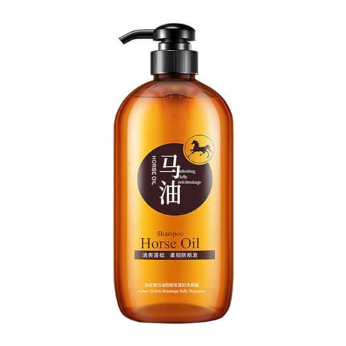 300ml Horse Oil Nourishing Shampoo, Japanisch Pferdeöl Nahrhaftes Shampoo, Feuchtigkeit Shampoo Ginger, für Trockenes und Sprödes Haar, Ginseng-Extrakt Rhizogenes Nährt (1 Artikel) von HoGeGe