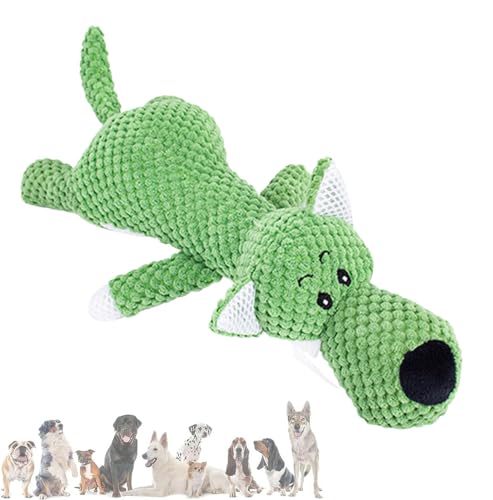 HoGeGe Interaktive Hundespielzeug, Hundespielzeug Quietschend, Hundespielzeug Plüsch, Chewhard Hundespielzeug, Futtersuche Instinkt Training-Hundespielzeug Intelligenz Stressabbau Langeweile (Grün) von HoGeGe