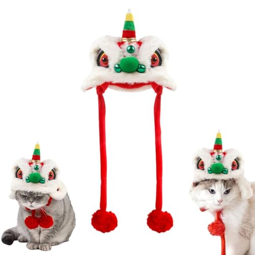 Hundepullover, Jahr des Drachen Hund Katze Hut, Chinesischer Drache Kostüm für Hunde, Chinesischer Drache Hundekostüm, Hund-Katze-Neujahrshut (Grün, L) von HoGeGe