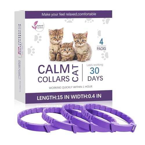 HoaaiGo Beruhigendes Halsband für Katzen, Pheromone Katzen Beruhigende Halsbänder Katze, Anti-Angst-Pheromon Beruhigende Halsband, Anti Stress Katzenhalsband Ruhiges Verhalten von HoaaiGo