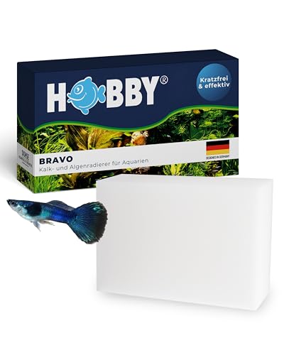 HOBBY Aquaristik Bravo I Algen-Radierer für Aquarien I handlicher und effektiver Kalk- und Algenentferner I ideal für Süßwasseraquarien I Aquarium Scheibenreiniger zur Algenentfernung HOBBY Aquaristik Bravo I Algen-Radierer für Aquarien I handlicher und effektiver Kalk- und Algenentferner I ideal für Süßwasseraquarien I Aquarium Scheibenreiniger zur Algenentfernung von Hobby