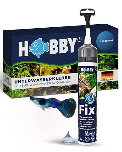 HOBBY Aquaristik Fix Unterwasserkleber I 200 ml Kartusche I universell einsetzbarer Kleber für Aquarien I Hochleistungskleber für Unterwasserreparaturen in Süß- und Meerwasseraquarien I transparent von Hobby