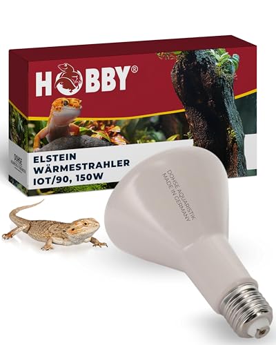 HOBBY Terraristik Elstein Strahler I IOT 90, 150 W I Keramischer Infrarot Dunkelstrahler zur Reptilien- und Insektenhaltung I Terrarium Wärmestrahler I langlebige Wärmelampe für Terrarien von Hobby