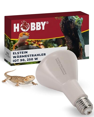 HOBBY Terraristik Elstein Strahler I IOT 90, 250 W I Keramischer Infrarot Dunkelstrahler zur Reptilien- und Insektenhaltung I Terrarium Wärmestrahler I langlebige Wärmelampe für Terrarien von Hobby