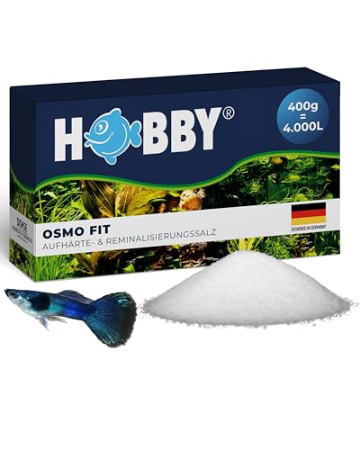 HOBBY Aquaristik Osmo Fit I 400g I Aufhärtungs- und Remineralisierungssalz für Aquarien I Spezialsalz zur Wasseraufbereitung I geeignet für Osmose- und VE-Wasser I für empfindliche Fische und Garnelen von Hobby