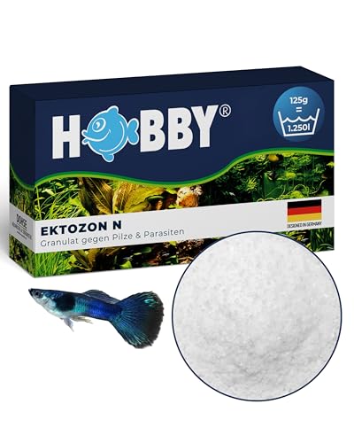 HOBBY Aquaristik Ektozon N I 125 g I Arzneimittel für Fische gegen Pilze und Bakterien I effektive Behandlung für gesunde Aquarienbewohner I Pflegemittel für Süß- und Meerwasserfische von Hobby