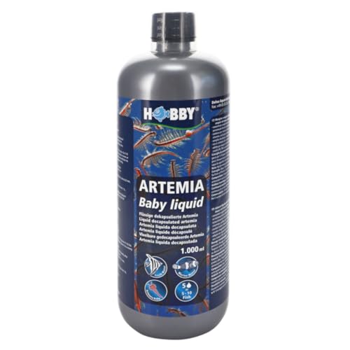Hobby Aquaristik Artemia Baby Liquid I 1 Liter I flüssiges Zooplankton-Konzentrat ideal zur Aufzucht von Jungfischen I Nahrungsquelle für Aquarienfische I für Süß- und Meerwasseraquarien von Hobby