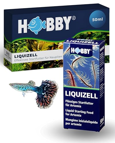 HOBBY Aquaristik Liquizell I 50 ml I Aufzuchtfutter für Artemia Nauplien ab dem 3. Lebenstag I Artemia Aufzuchtfutter mit feinstem Phytoplankton I flüssiges Startfutter für Artemia von Hobby