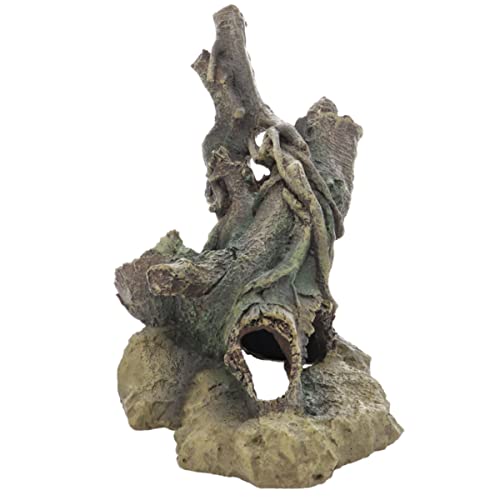 Hobby Aquaristik River Root 1 I 33,5 x 25 x 17 cm I Natürliches Aussehen I Integrierte Höhle als Versteckmöglichkeit I Keinen Einfluss auf die Wasserqualität von Hobby