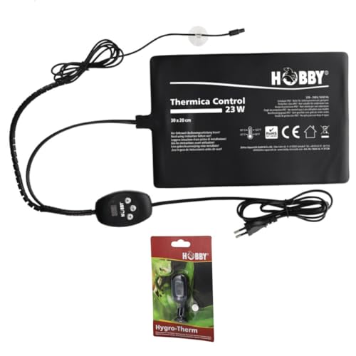 Hobby Thermica Control 23 W inkl. Hygro-Therm - Heizmatte + Hygrometer/Thermometer von Hobby