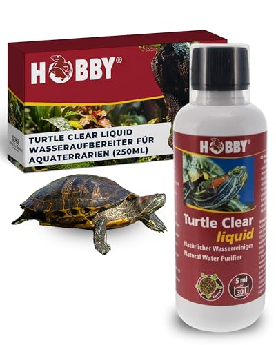 HOBBY Terraristik Turtle Clear Liquid I 250 ml I Wasseraufbereiter für Aquaterrarien I natürlicher Wasserreiniger I für klares und geruchsfreies Wasser I ideal für Wasserschildkröten von Hobby
