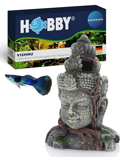 HOBBY Aquaristik Vishnu I 9 x 6,5 x 12,5 cm I künstliche Aquariumdeko im fernöstlichen Stil I naturgetreue Dekoration für Süßwasseraquarien I Decor Einrichtung für Aquarien von Hobby