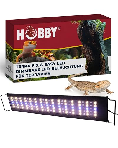 HOBBY Terraristik Terra Fix & Easy LED I dimmbare LED-Beleuchtung für Terrarien I Terrarium Lampe mit einstellbarer Farbtemperatur I Terrarienbeleuchtung für Reptilien, Amphibien und Pflanzen von Hobby
