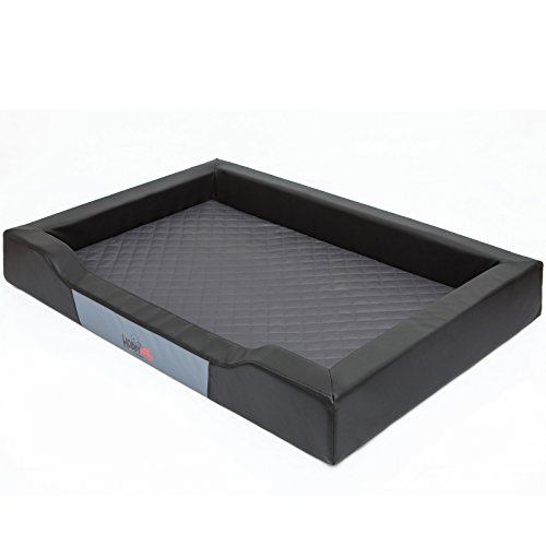 Hundebett Delux, Schwarz, Größe XXL 120x80cm, Kunstleder + aushaltbares Codurastoff Hundebett Delux, Schwarz, Größe XXL 120x80cm, Kunstleder + aushaltbares Codurastoff von DOGGY